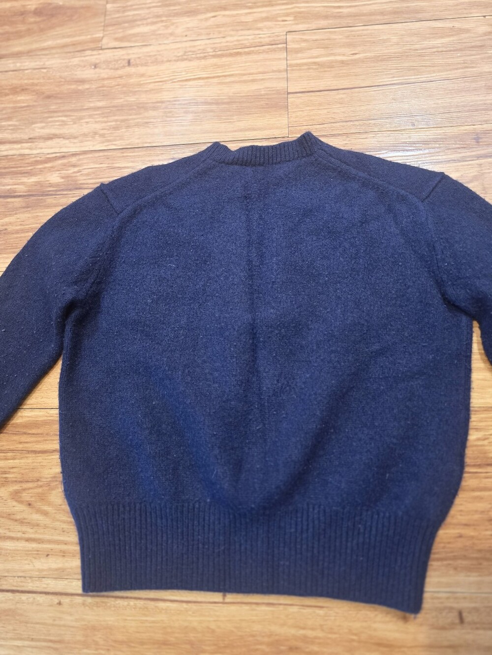 🐻 Polo by Ralph Lauren Navy Wool Cashmere Crewneck Sweater with Bear Intarsia S - Picture 14 of 16